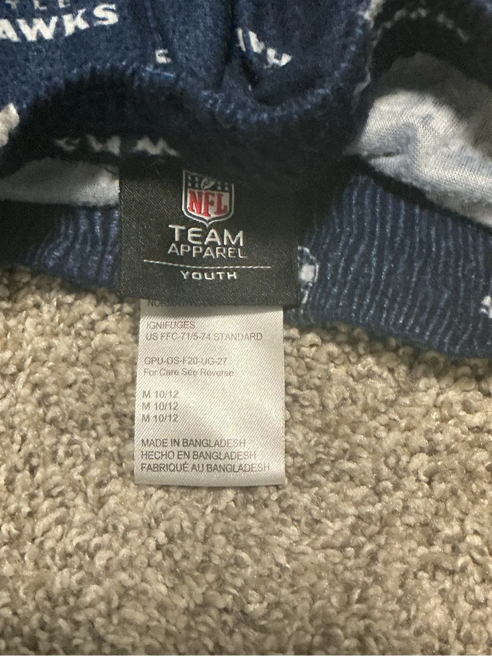 NFL Seattle Seahawks Youth Navy Pajama Bottoms
